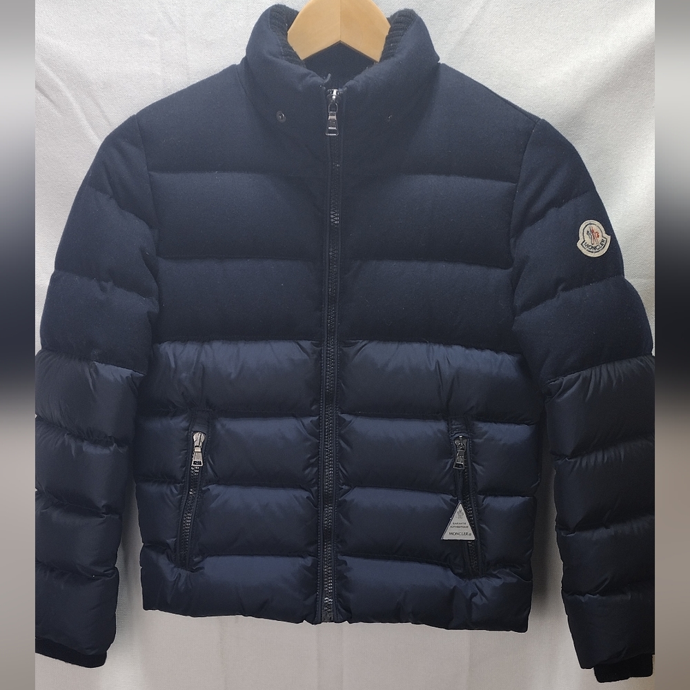 Moncler Kids Navy & Dark Blue Quilted Puffer Jacket